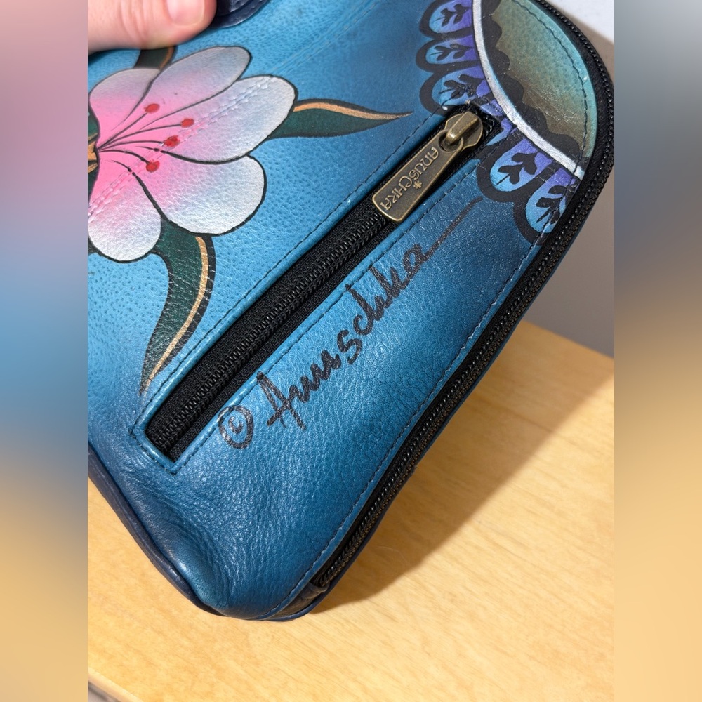 Anna by Anuschka Small Multi Compartment Zip-Arou… - image 6